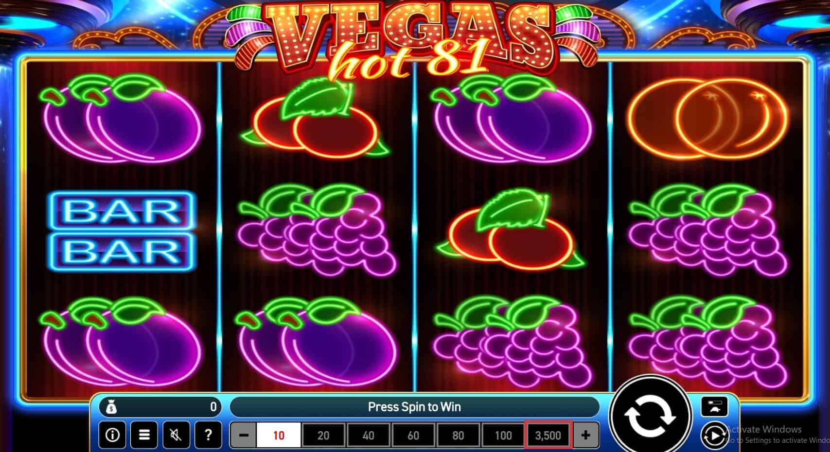 Vegas Hot 81 สล็อตออนไลน์จาก Play'n GO เล่นบน สล็อต PG Slot AMBBET เครดิตฟรี
